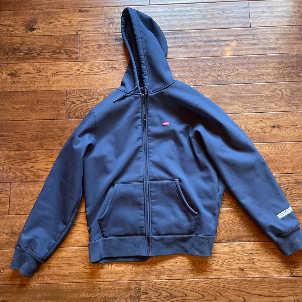 Supreme Windstopper Navy Like New Perfect condition zip-up hoodie size medium
